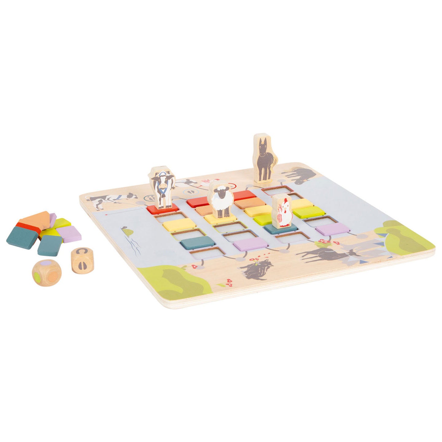 Puente de juego de madera de pie pequeño crossing animales