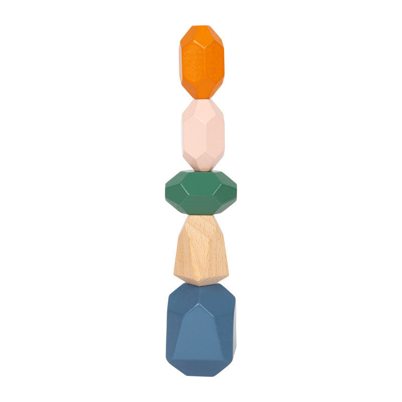 Bloque de balance de madera de pie pequeño Safari, 18dlg.