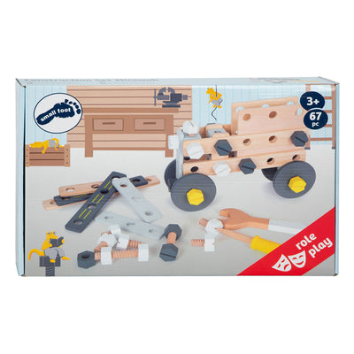 Miniwob di costruzione in legno a piede piccoli, 67dlg.
