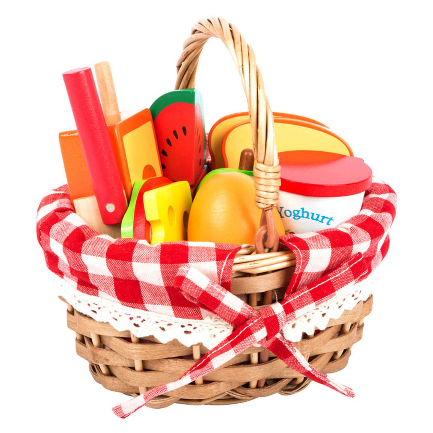 Cestino da picnic con taglio in legno
