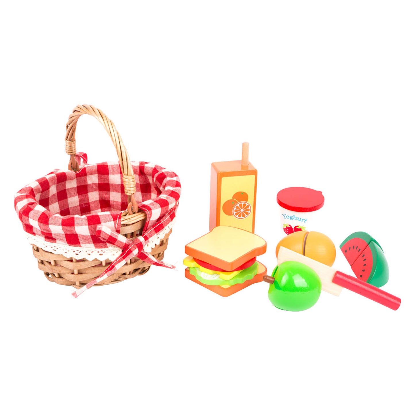 Cestino da picnic con taglio in legno