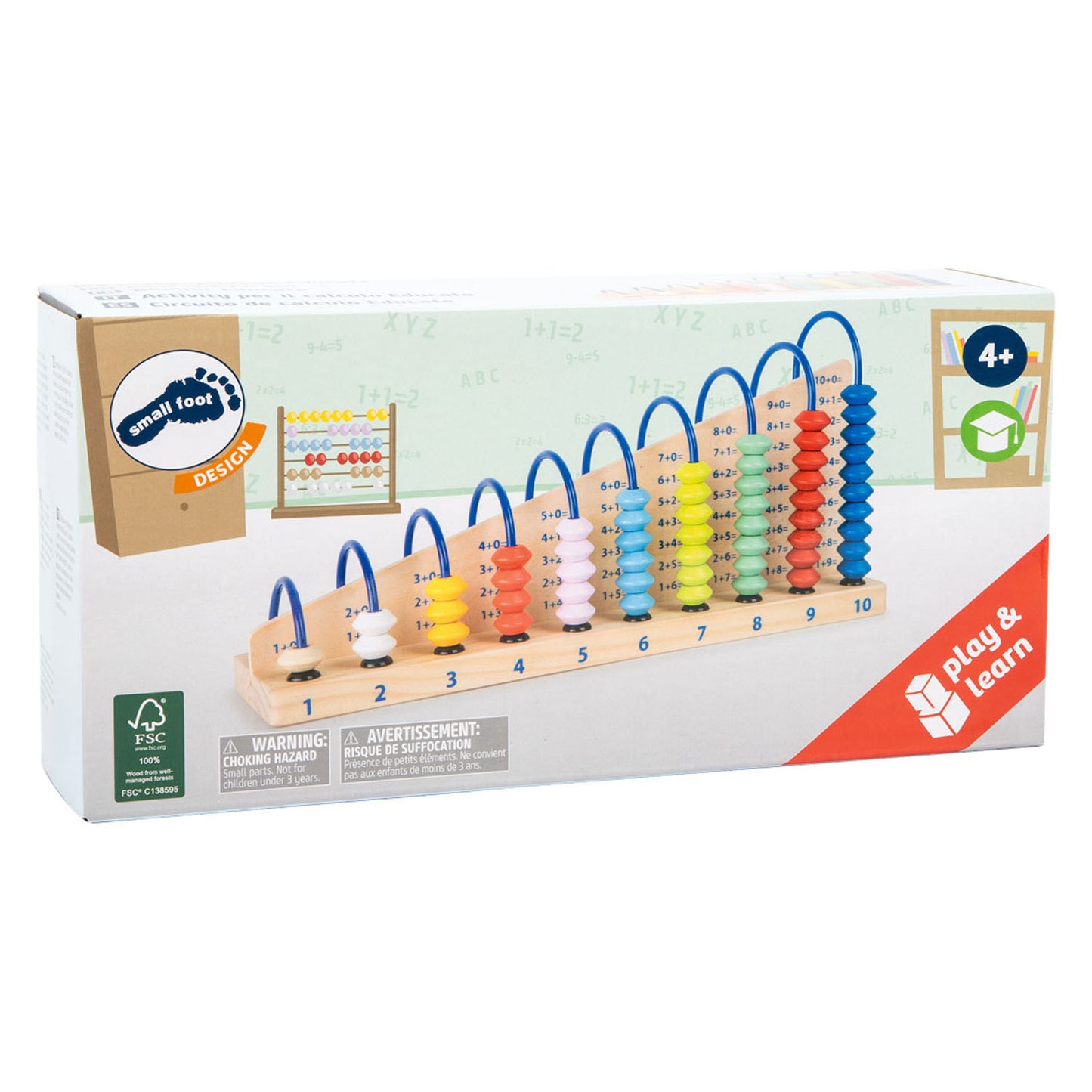 Abacus de madera de pie pequeño