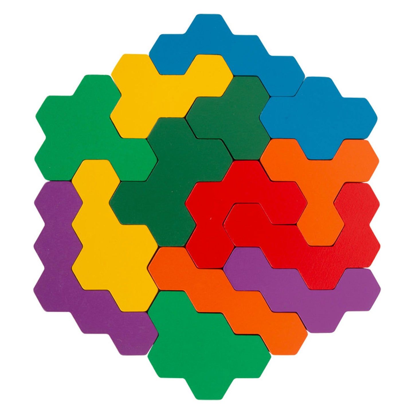 Pequeño pie de madera de madera Hexagon