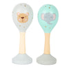 Pequeño pie de madera de madera sonajero maracas maracas, juego de 2