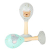 Pequeño pie de madera de madera sonajero maracas maracas, juego de 2
