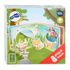 Foresta di libri illustrati in legno di piccoli piedi con 2 figure da gioco