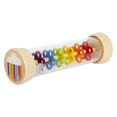 Pequeño pie de madera lluvia de madera arcoiris
