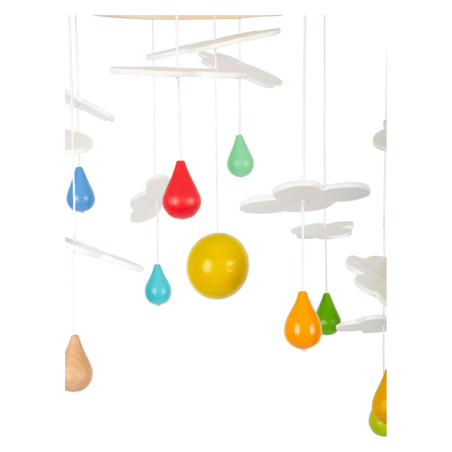 Arcoiris móvil de bebé de madera de madera de pie pequeño
