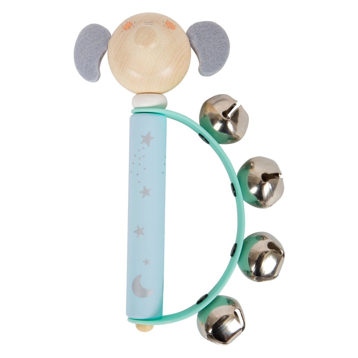 Small foot - houten baby tamboerijn dier pastel
