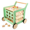 Piccolo piede in legno per bambini camminatore centrale pastello verde pastello