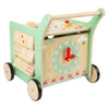 Piccolo piede in legno per bambini camminatore centrale pastello verde pastello