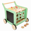 Piccolo piede in legno per bambini camminatore centrale pastello verde pastello