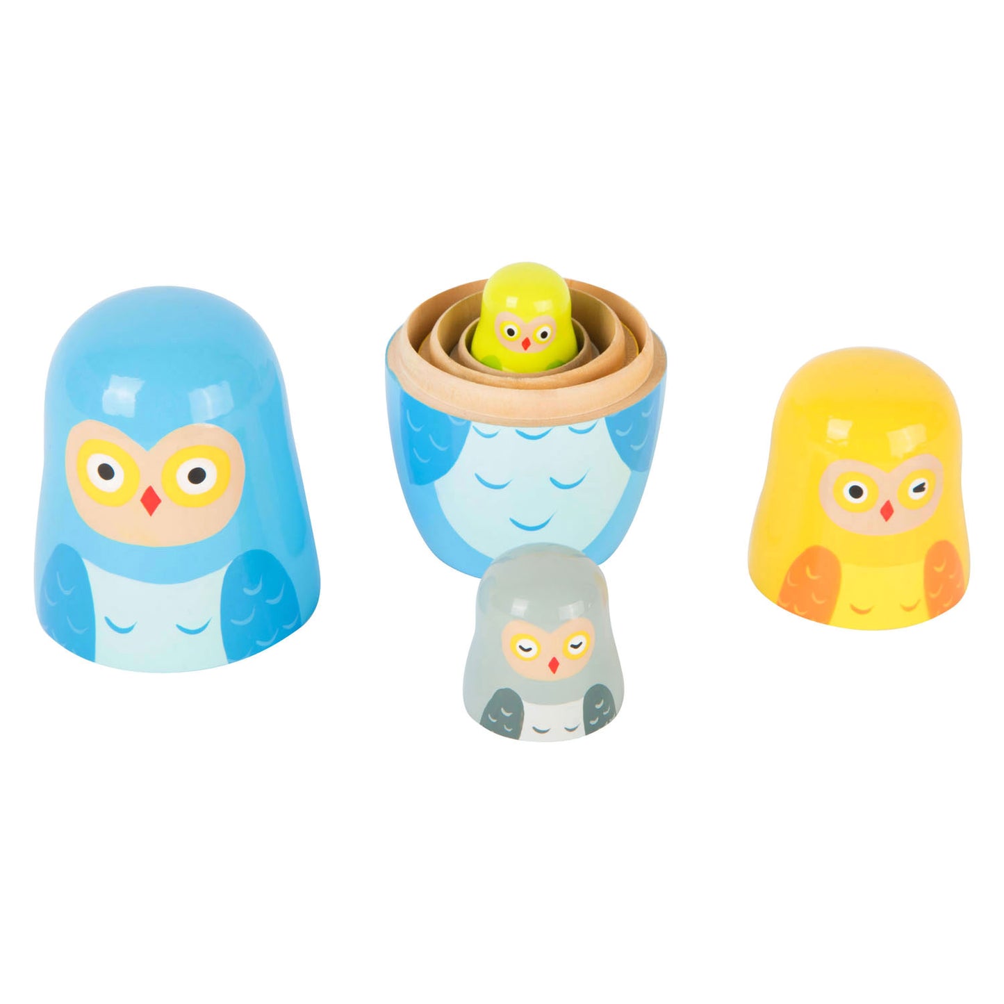 Familia de muñecas Matryoshka de madera de madera de pie pequeño