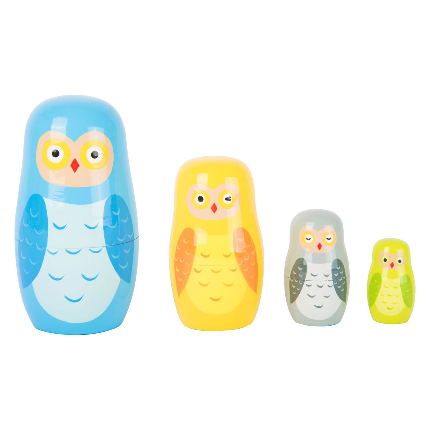 Familia de muñecas Matryoshka de madera de madera de pie pequeño