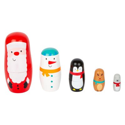 Muñecas de madera de madera de pie pequeña navidad