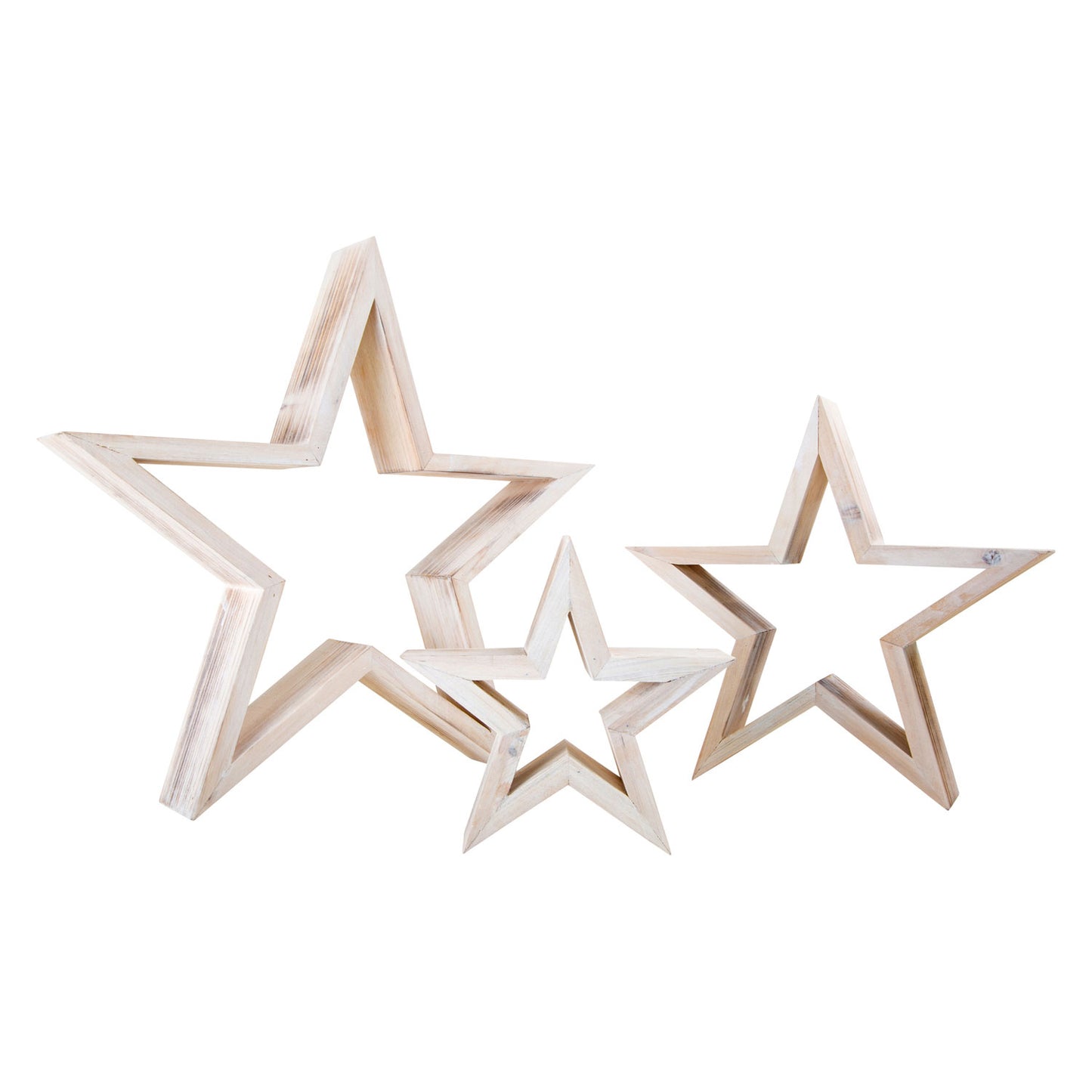 Small foot - houten decoratieve sterren, 3st.