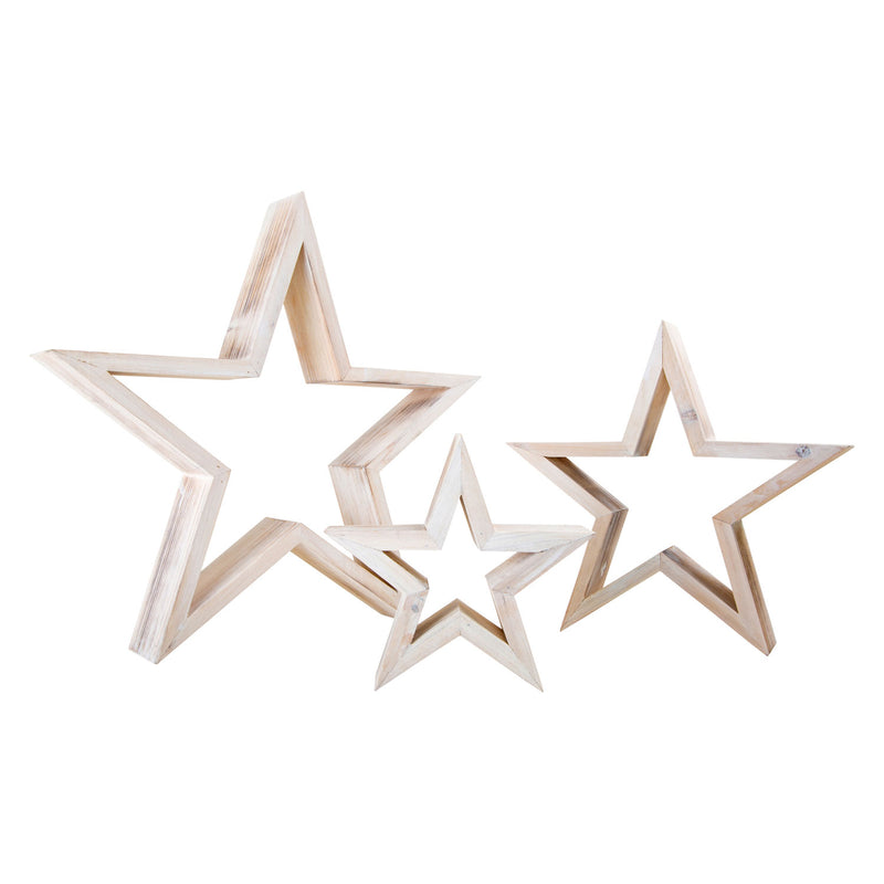 Pie pequeño - estrellas decorativas de madera, 3er.