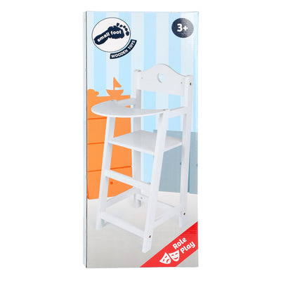 Small foot wooden doll chair white