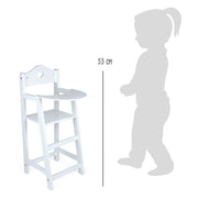 Small foot wooden doll chair white - afbeelding 4