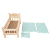 Small foot - houten poppenbed natuurlijk met beddengoed, 4ldg.