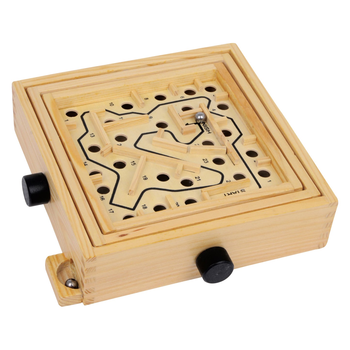 Gioco di marmo labirinto in legno piccolo