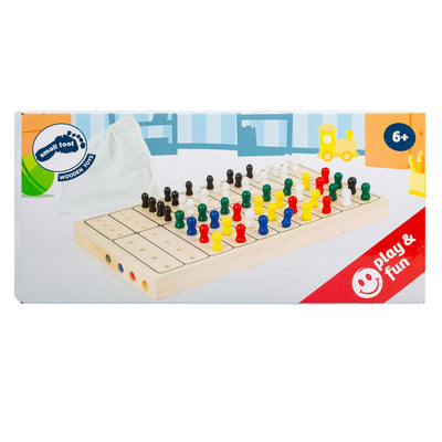 Código secreto de pie pequeño juego de mesa de madera