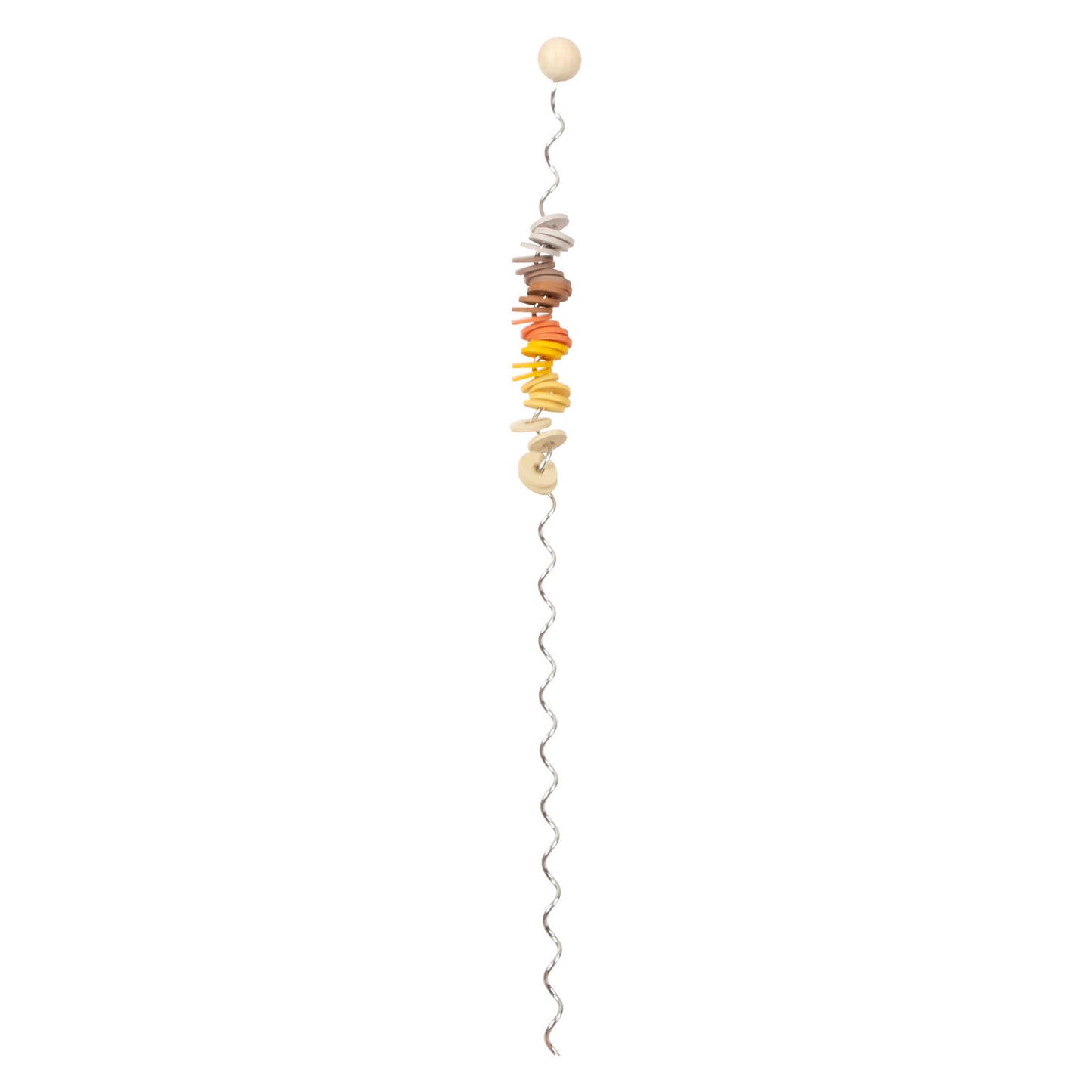 Small foot wooden spiral track with colored discs