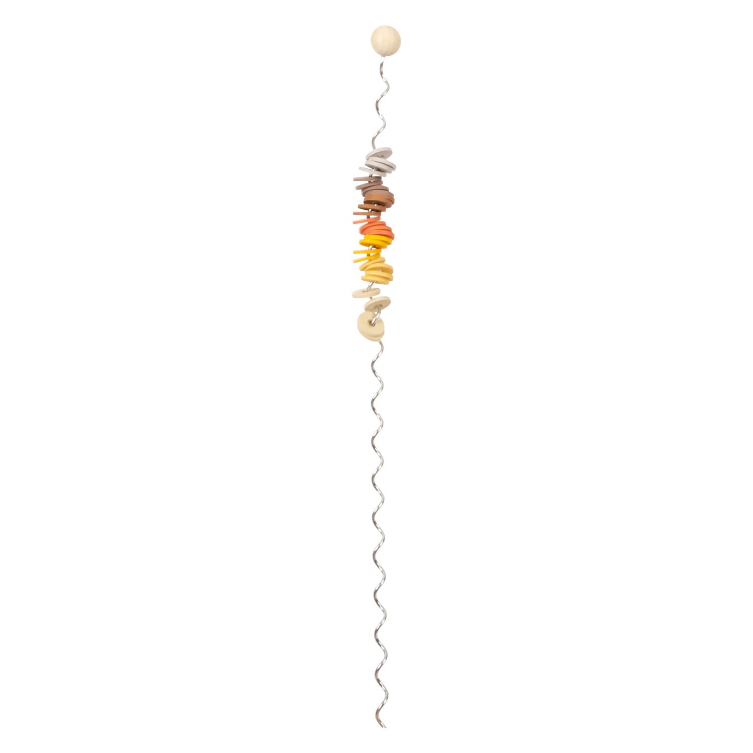 Small foot wooden spiral track with colored discs