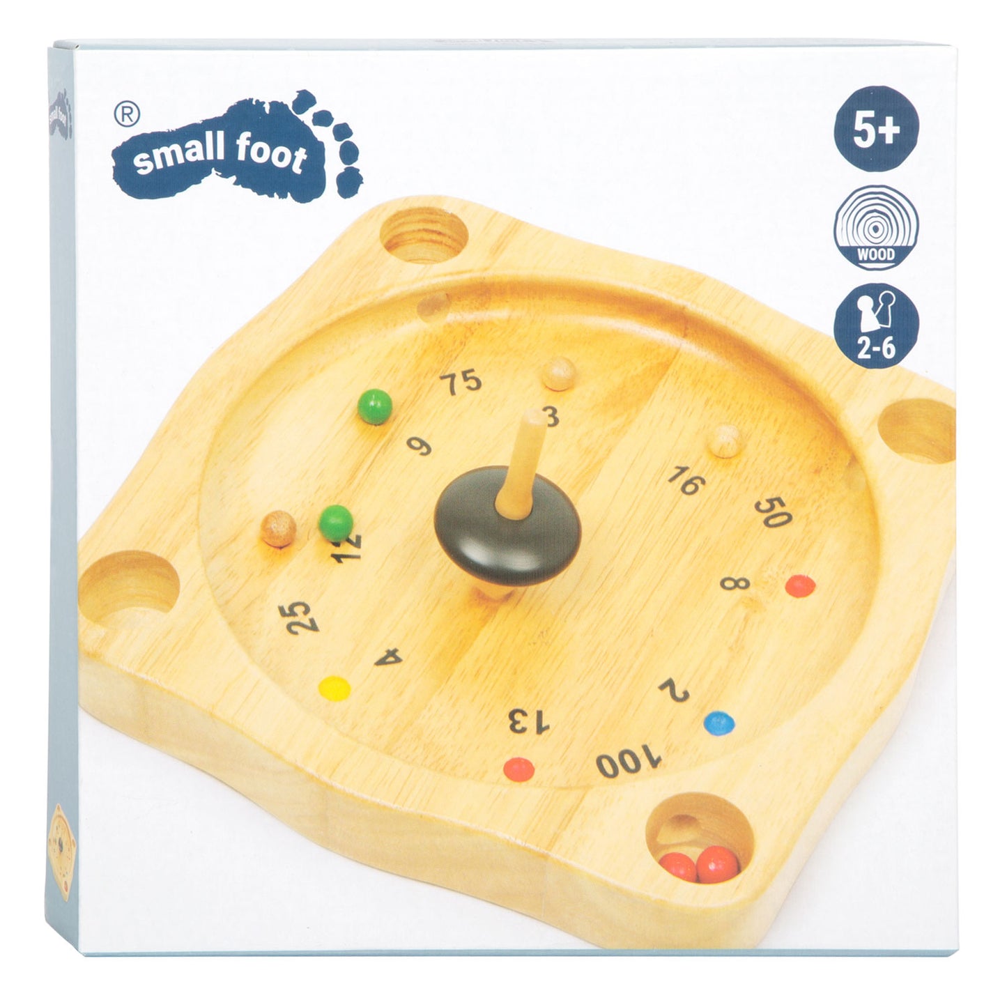 Pequeño juego de madera de ruleta de granjeros