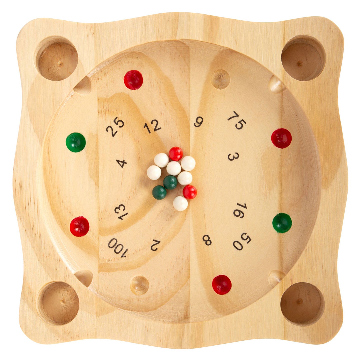 Pequeño juego de madera de ruleta de granjeros