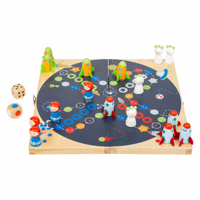 Pequeño Foot Wooden Ludo Game Space Viajes