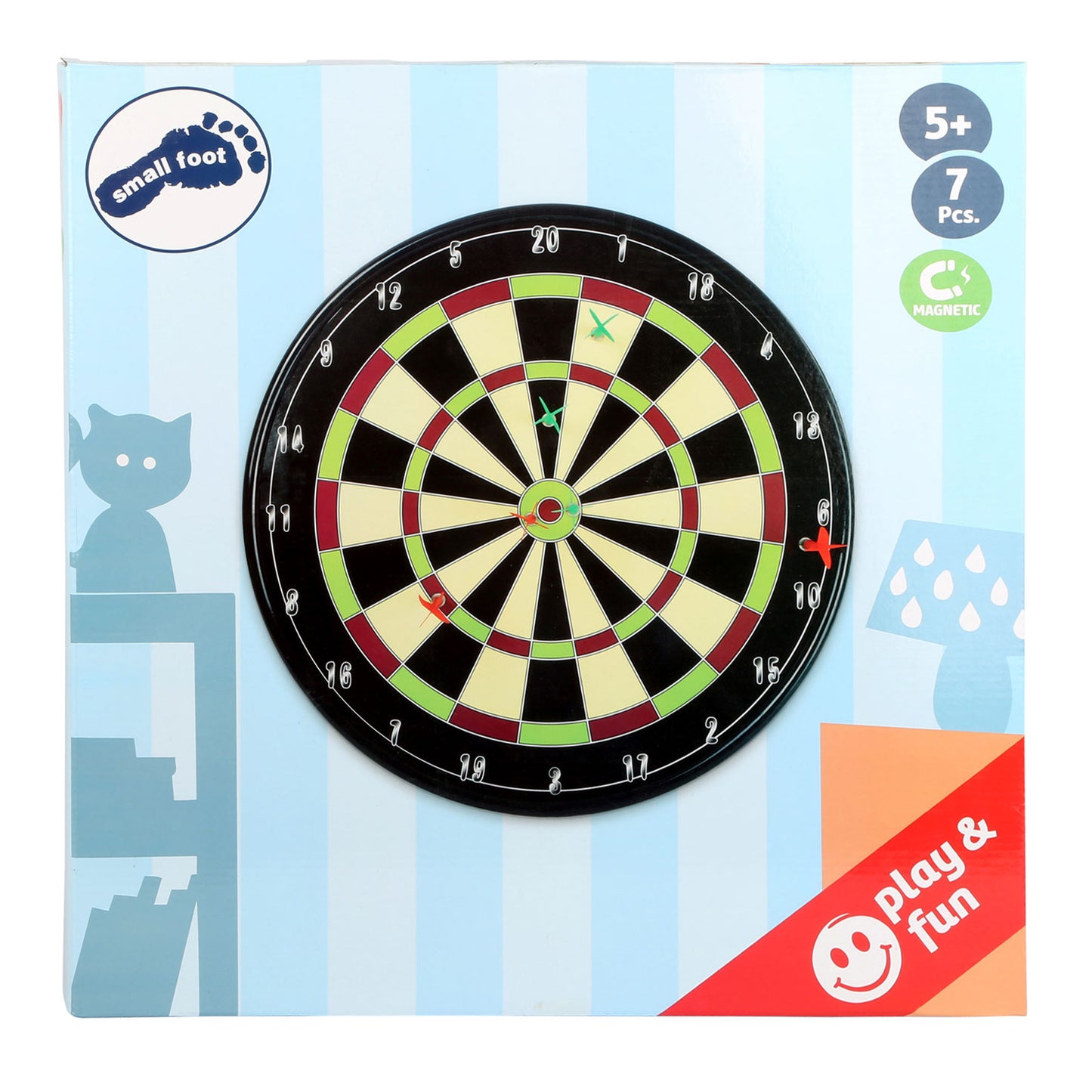 Dartboard magnetico a piede piccoli con frecce, 7dlg.