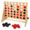 Pequeño juego de madera de pie 4 consecutivos