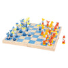 Caballeros de juego de ajedrez de madera de pie pequeño
