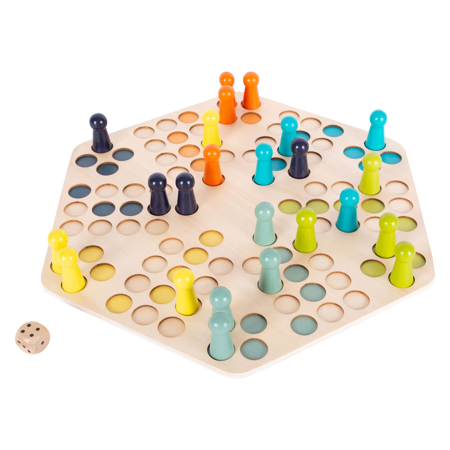 Giocatori di gioco Ludo 6 in legno di piccoli piedi