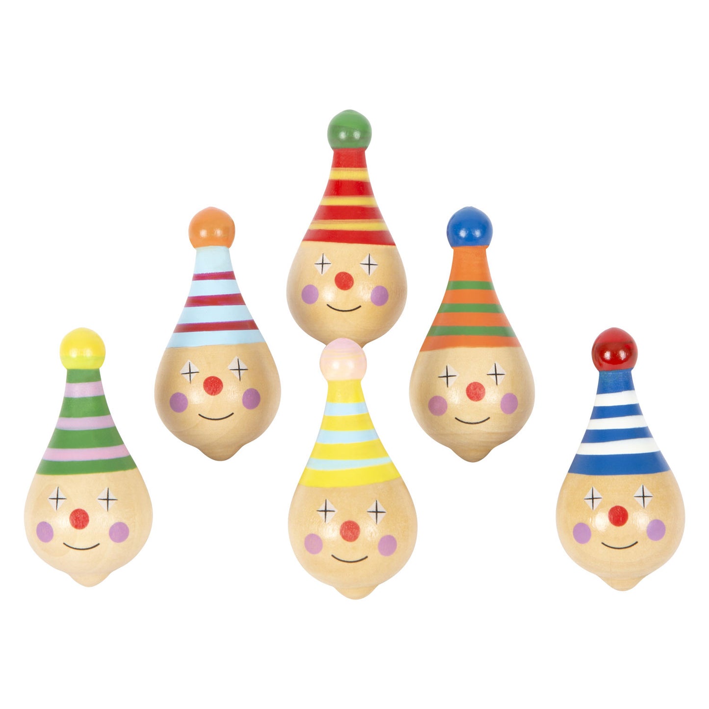 Pequeño payaso de peaje de madera, 6º.