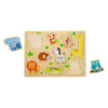 Zoo del puzzle in legno di legno piccolo, 9 °.