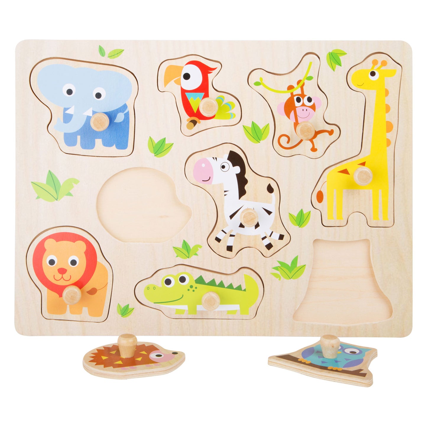 Zoo del puzzle in legno di legno piccolo, 9 °.