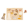Pequeño pie de madera de madera Puzzle Forest Animals, 9st.