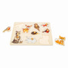 Pequeño pie de madera de madera Puzzle Forest Animals, 9st.