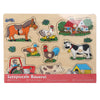 Stalloni di legno di piccoli piedi Farm Puzzle, 9 °.