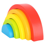 Small foot - houten bouwblokken regenboog, 5dlg. - afbeelding 4