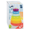 Rainbow della torre impilamento in legno a piede piccoli, 7dlg.