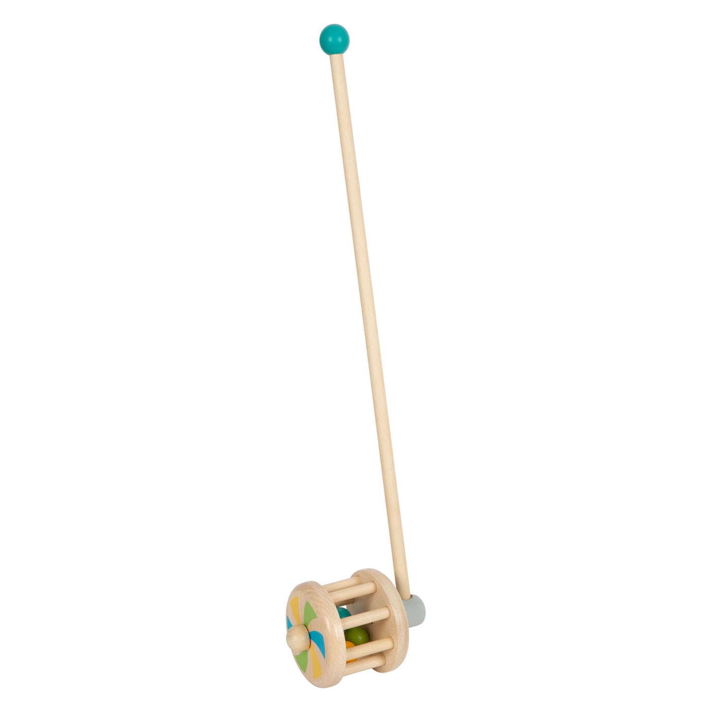 Figura a spinta in legno a piede piccole scuotere