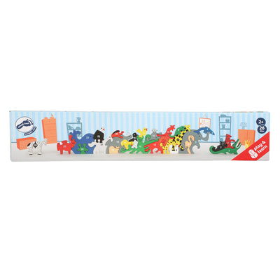 Pequeños animales de pies y figuras Balance Game Game, 26dlg.