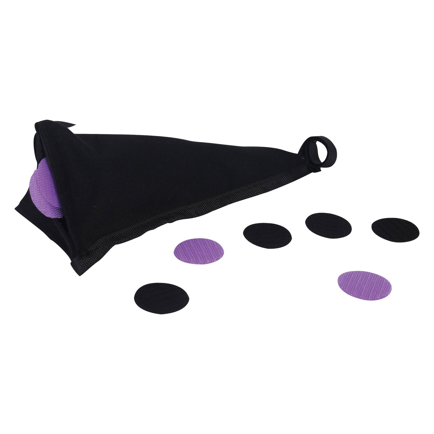 Aspiradora de madera de pie pequeño con puntos de velcro de color, 12dlg.