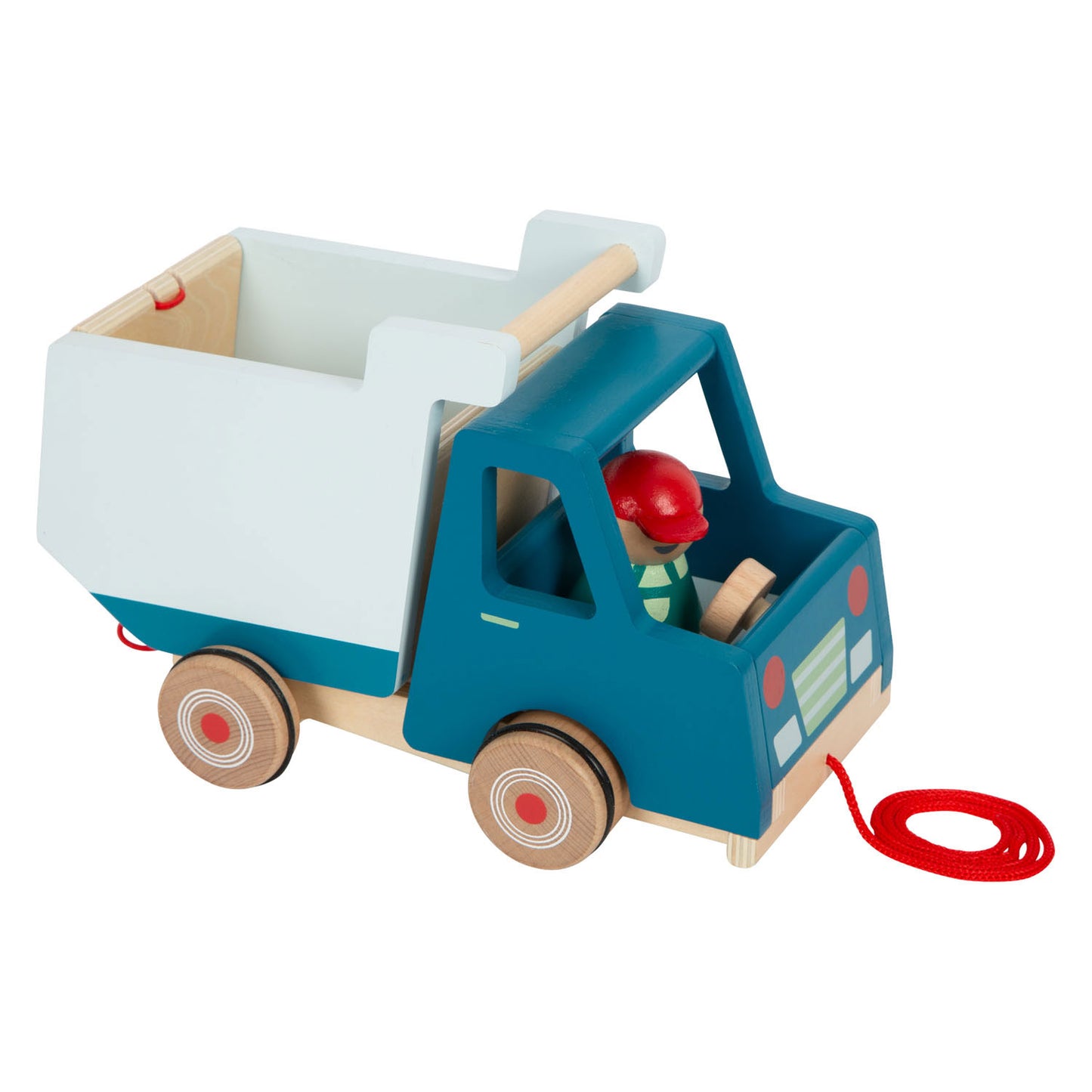 Figura de caminata de madera pequeña buikwrachtwagen