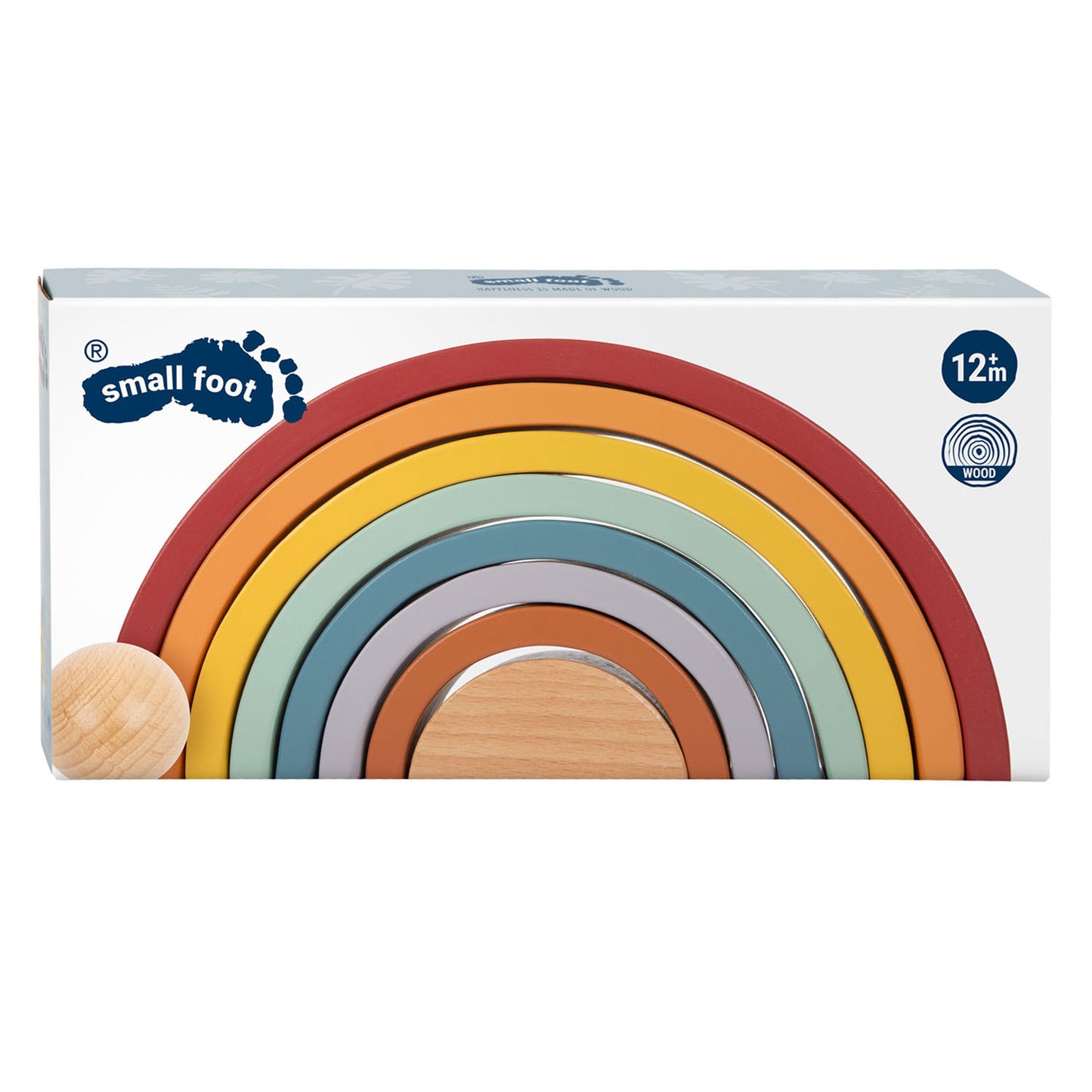 Small foot - houten regenboog bouw bogen met bal,