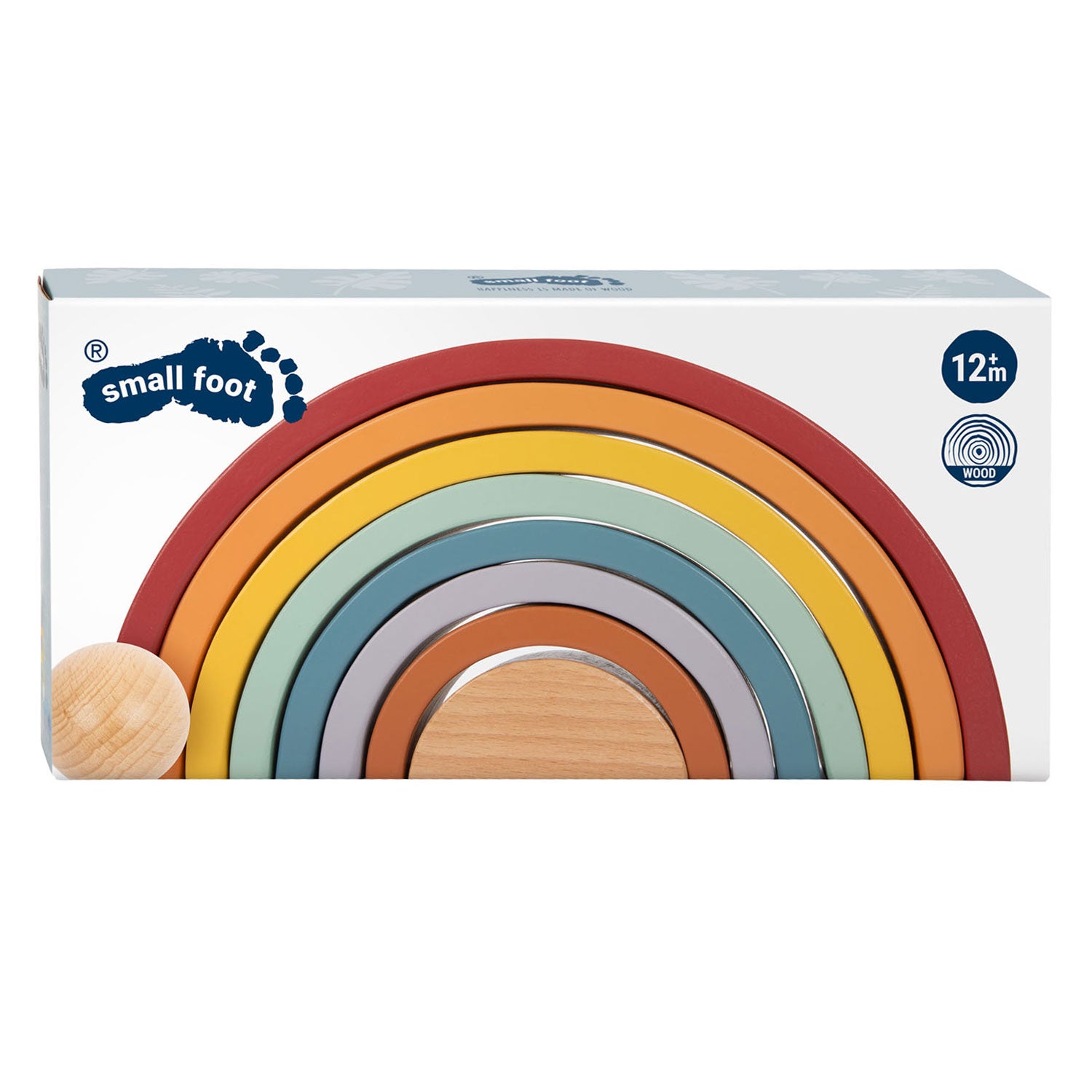 Small foot - houten regenboog bouw bogen met bal,