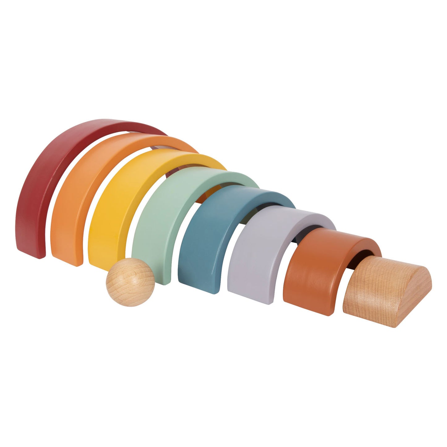 Small foot - houten regenboog bouw bogen met bal,